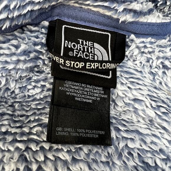 The North Face Fleece Jacket Women's S Blue White Osito Full Zip Cozy Normcore - Picture 10 of 12